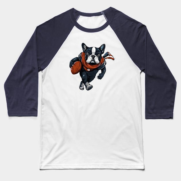 English Bulldog American Football player Baseball T-Shirt by Wintrly